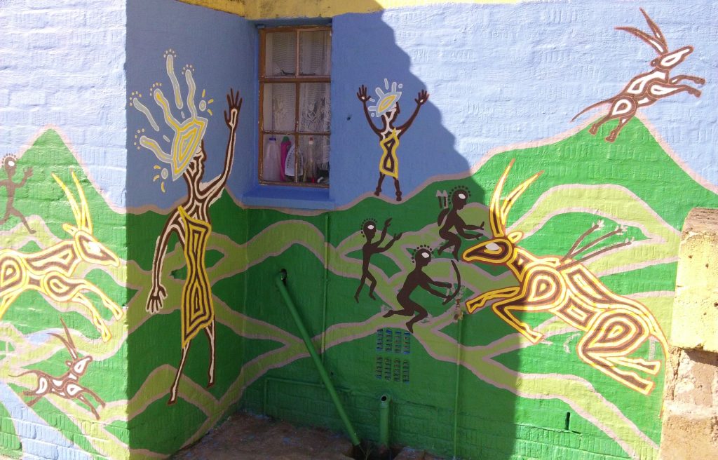 The completed 'Eland People' mural