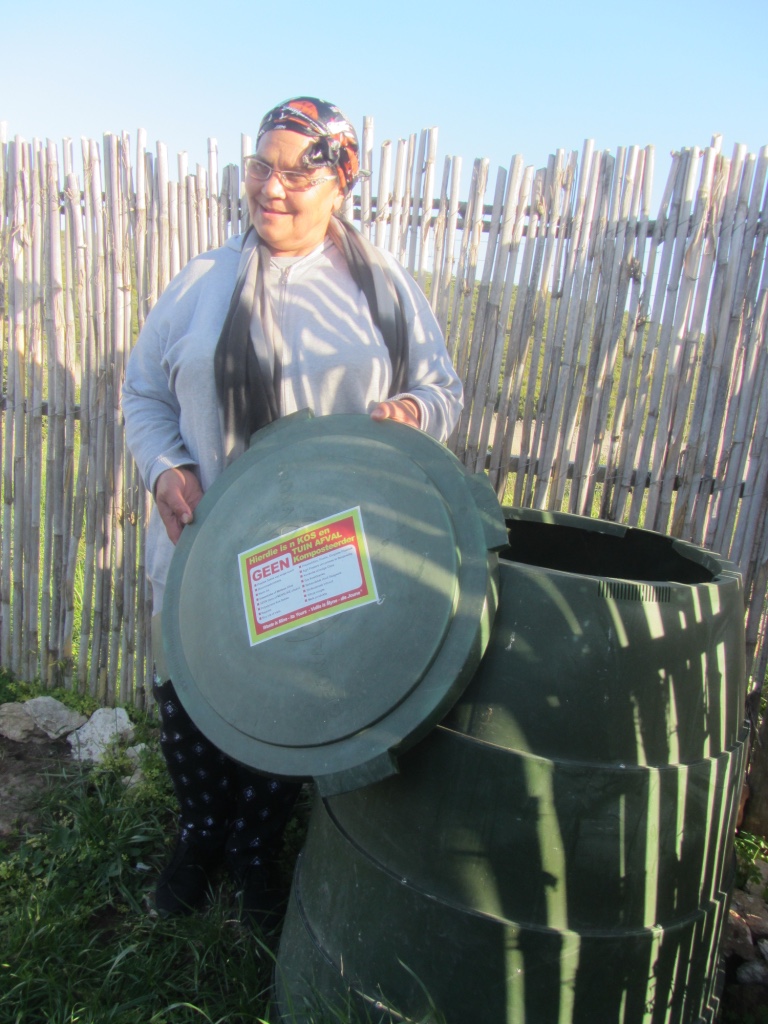Installing Green Johanna composter for food and garden waste