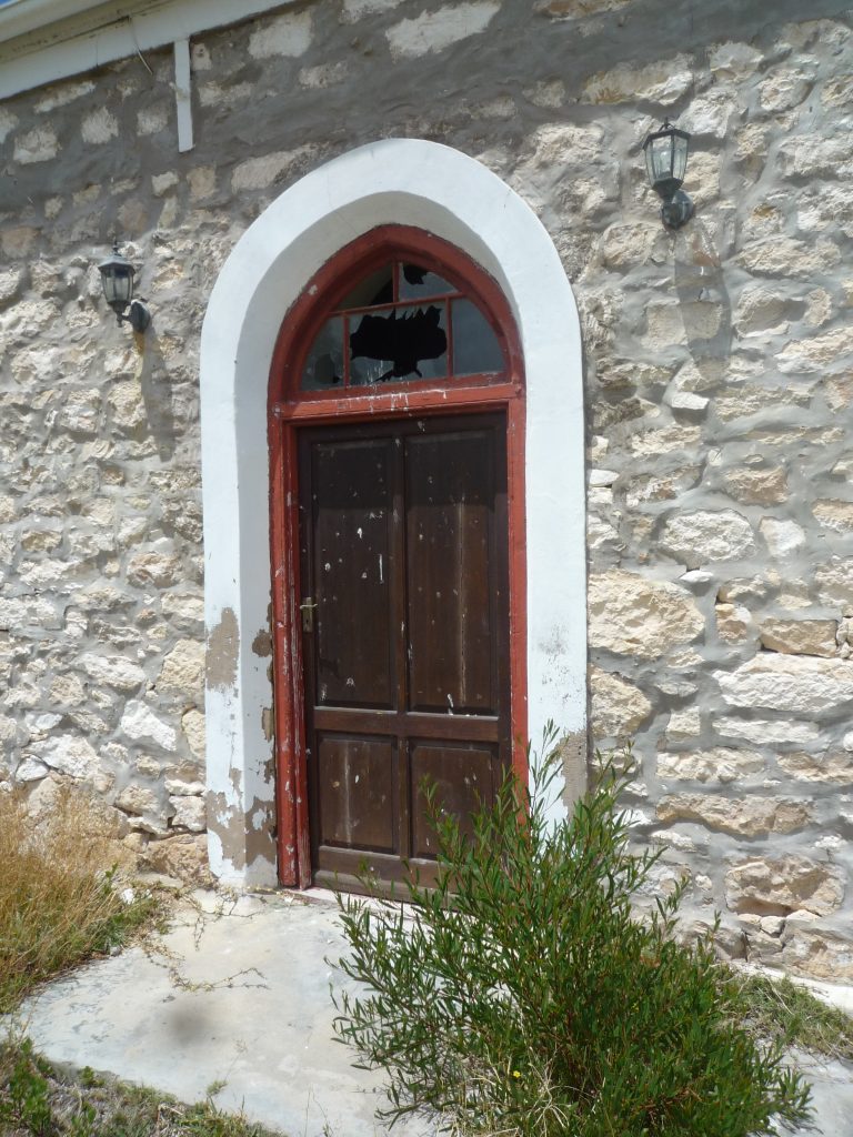 Main entrance to the church in 2012