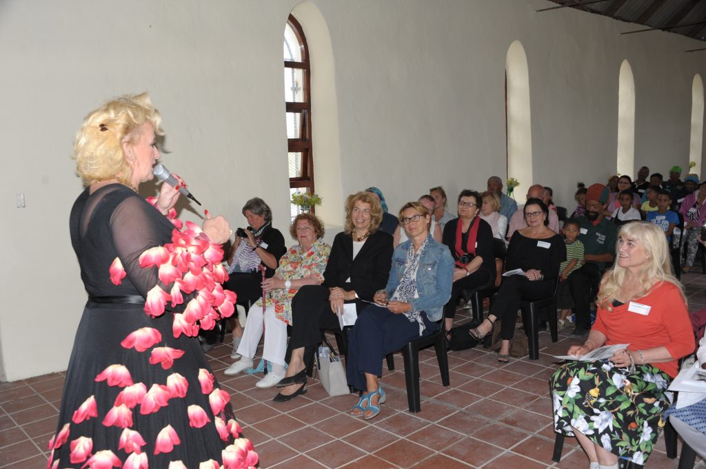 Then Dreamcatcher ambassador, dutch celebrity Karin Bloemen addressing guests