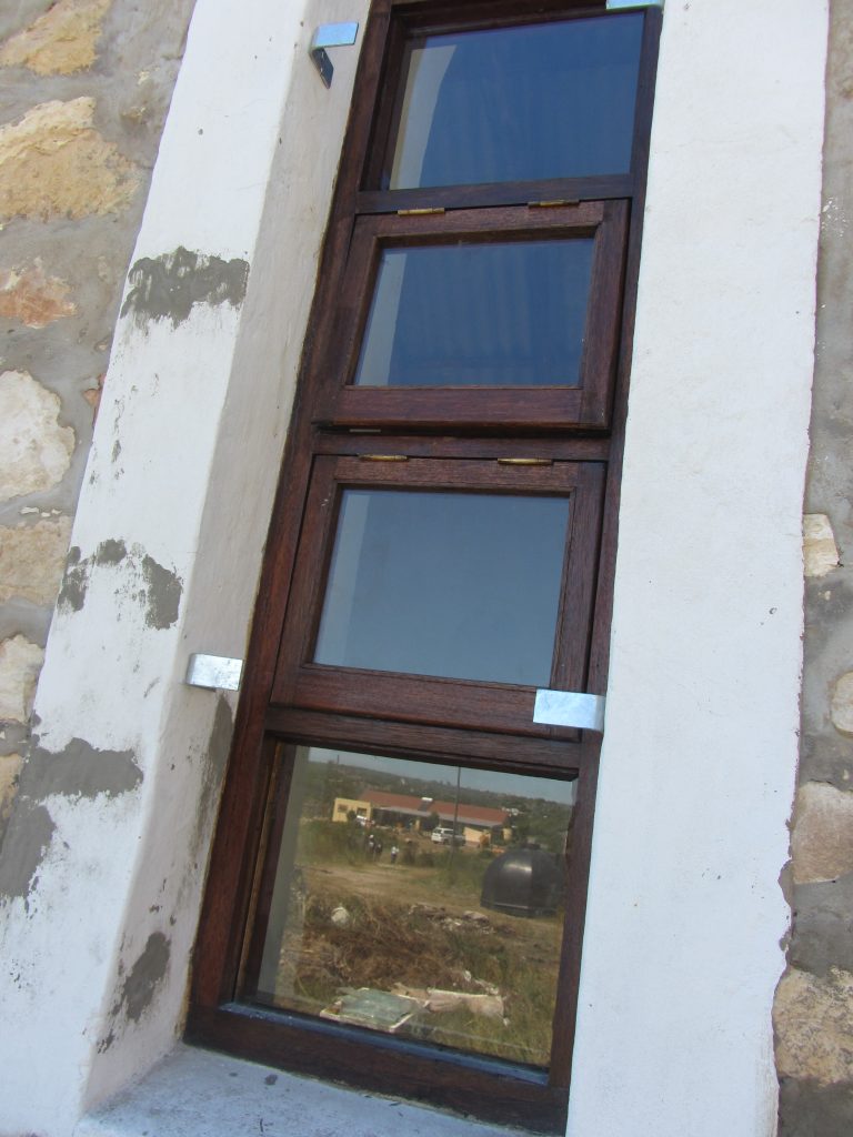 Window frames stained