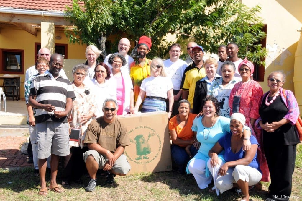 The first Green Johannas arrived in 2010 – pictured are Kamammas, community members, municipality staff (from Hessequa, Knysna and Sedgefield) and other stakeholders for waste training in Melkhoutfontein